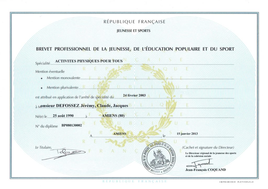 Diplôme BPJEPS - Expertise Sportive Roller Hockey Concept