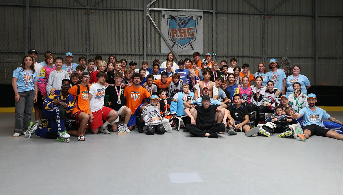 les camps d'été roller hockey concept